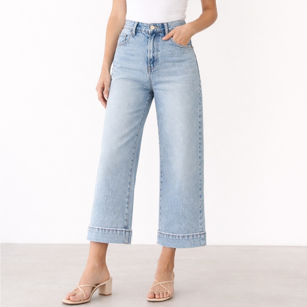 Habitual Wide Leg High Rise Jeans cropped